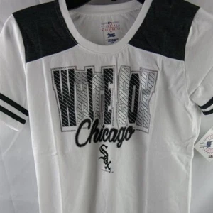 Chicago White Sox Shirt Little Girl's 14/16 Genuine Merchandise White & Black - Picture 1 of 3