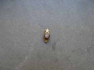 CALCIO-DISTINTIVO GIACCA VINTAGE-INTER STELLA SCUDETTO-METALLO DORATO E SMALTO - Picture 1 of 2