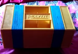 Vintage Rolykit Storage Box Yellow 2nd photo near to colour - Picture 1 of 6