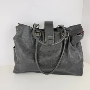 Cristian Black Pebble Leather Tote Bag Made In Italy Handbag Leather Work School - Picture 1 of 12