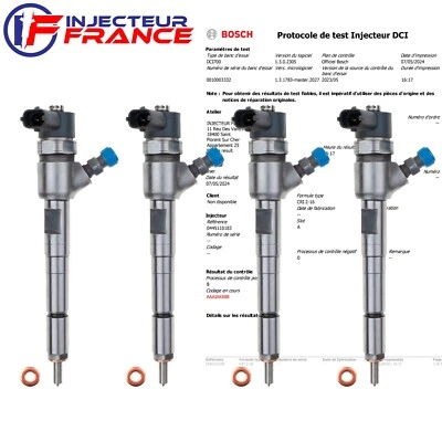4x 0445110183 Injecteur Bosch Lancia Opel Astra H Fiat Doblo 1.3 0986435102 - Photo 1/4