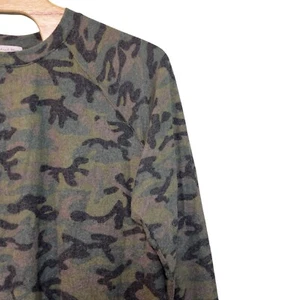 Michael Stars LA Camo Print Madison Women's Plus Size 3X Crew Neck Tunic Brushed - Picture 1 of 9