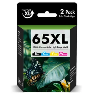 2PK 65XL 65 XL Ink for HP 65XL Deskjet 2622 2652 3722 3755 3721 3730 ENVY 5000 - Picture 1 of 6