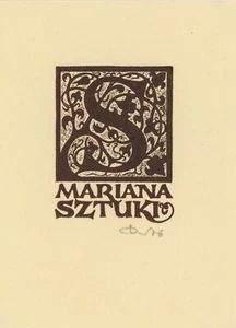 Ex Libris Dolaotwsky Zbigniew Schrift 1968 - Imagen 1 de 3