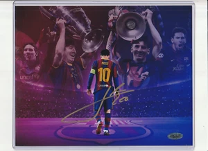 ๐ฅ Lionel Messi GOLD SHAPRIE AUTOGRAPH 8x10 w/ *COA* HAND SIGNED Leo ๐ฅ - Picture 1 of 5