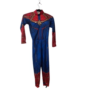 Marvel Captian Marvel Kids Sz S Padded Full Bodysuit Halloween Costume Dress up - Picture 1 of 6