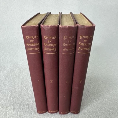 Stories of American Authors 1896 Vol. 1-3 + 9 HC Charles Scribners Antique - Image 1 of 4