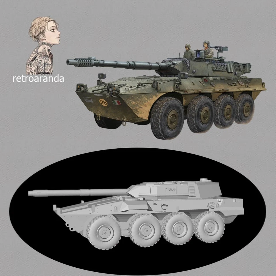 Kit maqueta para montar y pintar - Vehículo militar . Centauro 8x8 - 1/72 - Immagine 1 di 1