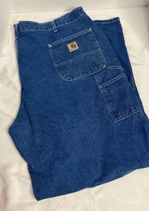 Carhartt Jeans Herren 44x32 Blau Loose Fit Workwear Denim Carpenter Pant Latzhose - Bild 1 von 8