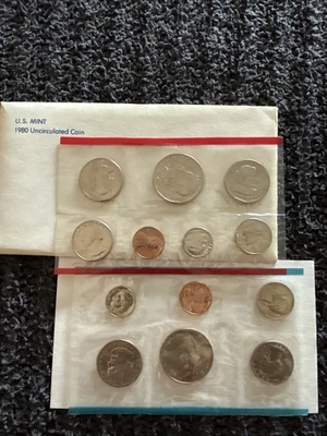 1980 Uncirculated Coin Set - Image 1 of 2