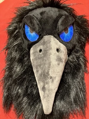 Blackbird Fursuit Costume Partial, Head, Hands, Tail, Jacket, MiaChavi Geekery  - Image 1 of 4