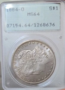 1884-O Morgan Silver Dollar $1 PCGS MS64 OGH RATTLER - LIGHT TONING - Picture 1 of 3