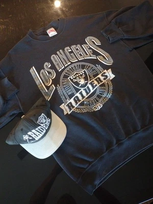 Los Angeles Raiders Lot Sweatshirt Hat Nutmeg 90s Vintage Las Vegas Oakland NFL - Image 1 of 4
