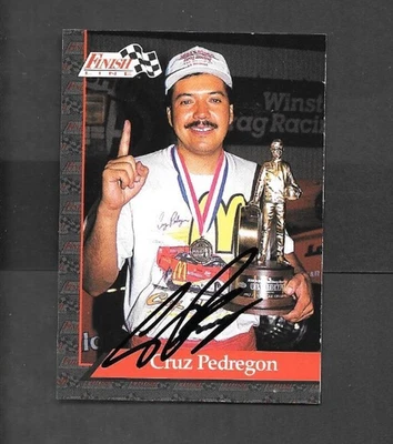 CRUZ PEDREGON NHRA Autographed finish line trading card 1993 #66 - Image 1 of 2