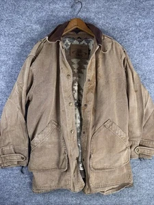 Orvis Barn Jacket Uomo Grande Marrone Marrone Marrone Field Chore Cappotto Trapuntato Foderato Isolato - Foto 1 di 15