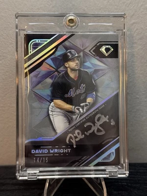 2025 Topps Diamond Icons David Wright Black Polychromatic Silver Ink Auto /15 - Image 1 of 4