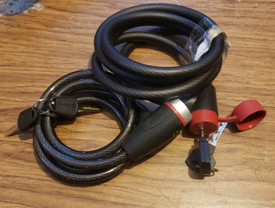 Zefal 自行车钥匙锁 4 英尺长套装钥匙 + Blackburn + 2 键自行车缆线 — 第 1/3 张图片