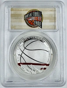 2020 P $1 Basketball Hall of Fame Silver Coin PCGS PR70DCAM Colorized FDOI NBA - Picture 1 of 2
