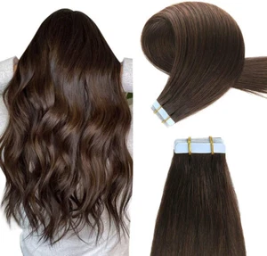 Invisible Tape in Remy Human Hair Extensions Skin Wefts Thick Hair Fashion Color - Picture 1 of 115