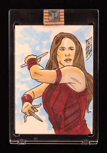 Elektra | Marvel | Original Art Sketch Card by Tom Hodges (1/1 Original Art) One - Picture 1 of 2