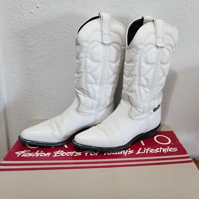 Botas de cuero genuino Capezio para mujer vaquera occidental estilo blanco 62042 talla 7 M Foto 1 de 4