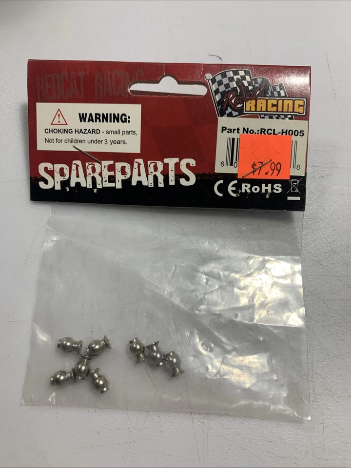 Redcat Racing RCL-H005 Shock Ball Ends, 8pcs ROCKSLIDE RS10 SUPERCRAWLER - Image 1 of 1