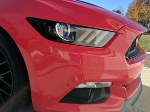 2015 2016 2017 Ford Mustang Headlight Amber Corner Vinyl Tint 2 Pieces Overlay - Foto 1 di 5