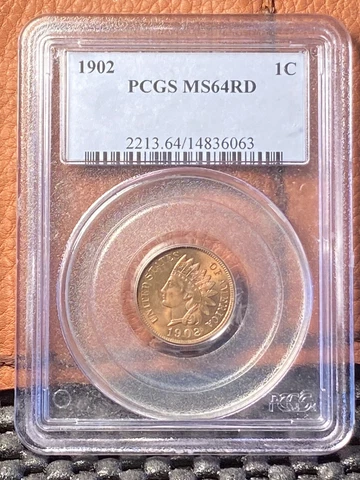 1902 Indian Head Cent - PCGS MS64 RD - 4 Diamonds - Investment Coin  - # 836063 Cover