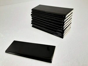 Black 2x6 in Ceramic Tile Bullnose Trim Edge 2 x 6 inch American Olean Box 10... - Picture 1 of 11