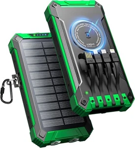 Wytrzymały powerbank solarny 26800mAh na zewnątrz: 6 portów ładowania urządzeń w zestawie - Zdjęcie 1 z 10