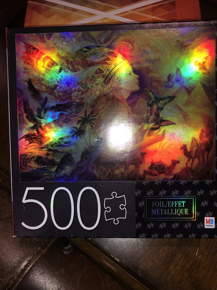 Milton Bradley Foil Effect Fantastic Colorful World 500 Piece Jigsaw Puzzle