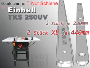 T-Nut Schiene, Gleitschiene f. Einhell TKS 250 UV Tischkreissäge 440 o. 280mm - Picture 1 of 3