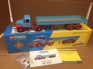 CORGI CLASSICS 1:50 PINTUS BROWN SCAMMELL DROPSIDE TRUCK TRAILER 16201 LTD ED - Picture 1 of 7