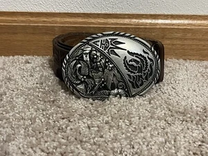 Cinturón Conmemorativo Indio Nativo Americano Vintage Hecho a Mano por SSI - Imagen 1 de 6