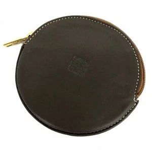 LOEWE Anagram Leather Coin Purse Wallet Brown - Picture 1 of 8