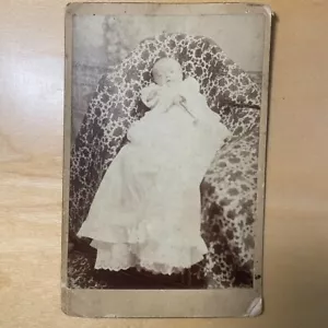 1890s Cabinet Card Photo of Infant Held Hidden Mother Chair Shenandoah PA - Picture 1 of 4