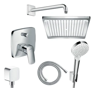 Hansgrohe Unterputz Regendusche Duscharmatur Logis Crometta Kopfbrause OHNE Ibox - Bild 1 von 12