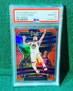 Panini Select Stephen Curry Red Prizm 2019-20/199 #91 PSA GEMA COMO NUEVO 10 - Imagen 1 de 2