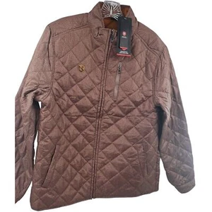 Moncross Switzerland Tan Puffer Jacket Womens L 100 110cm Unisex Classic Travel - Picture 1 of 10