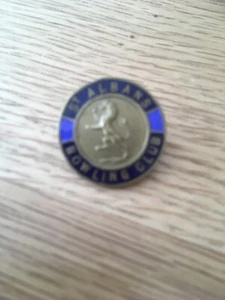 RARE OLD ST ALBANS B.C. ENAMEL BOWLING BADGE VGC - Picture 1 of 2