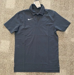 Nike Coaches Polo Shirt Top Short Sleeve Stretch DJ5123-060 Gray $75 Men's Med - Picture 1 of 2