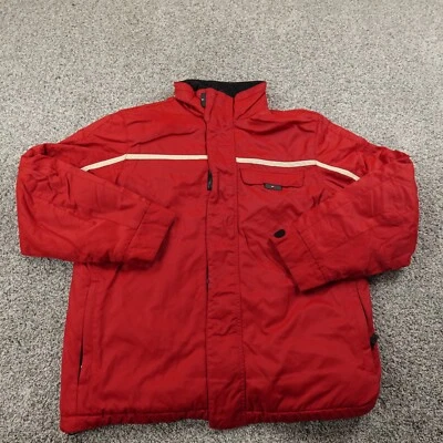 VTG Tommy Hilfiger Jacket Mens M Red Zip Windbreaker Bomber Coat Outdoor Y2K - Image 1 of 4
