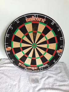 UNICORN ECLIPSE PRO Dart Board c/w Fixings ~ Good Usable Condition - Picture 1 of 14