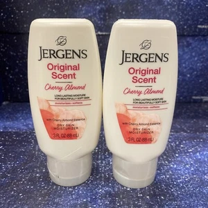 2 X Jergens Original Scent CHERRY ALMOND Dry Skin Moisturizer 3.0 oz 88 ml - New - Picture 1 of 2