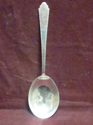 CUCHARA CAZUELA LUNT STERLING William And Mary 9" 92 gramos monograma M Foto 1 de 4