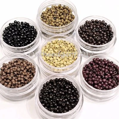 500 Silicone Nano Micro Rings Beads for NANO Tip Hair Extensions Fusion...USA - Image 1 of 4