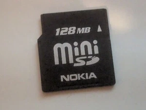 MiniSD Card 128MB For Nokia N80 N73 N93 Old Cell Phones - Picture 1 of 2
