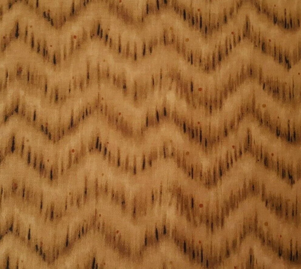 1 yd 13" Weeds and Tweeds Jacqueline Paton Red Rooster Tonal Brown Blender - Image 1 of 3