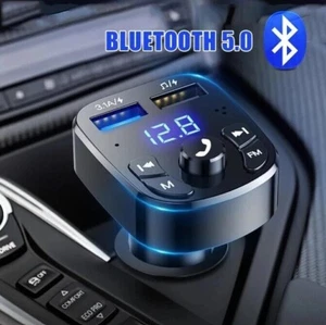 Transmisor De Fm Bluetooth Para Carro Auto Radio Aux Manos Libres Adaptador - Imagen 1 de 6