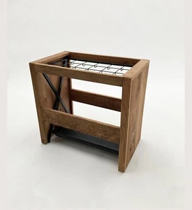 legno di pino finitura anticatae ferro nero 18 vani per ombrelli grandi/6 piccol - Foto 1 di 6